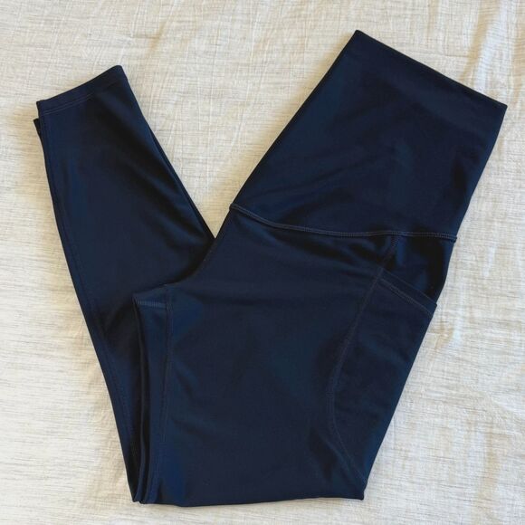 Old Navy Maternity Full Panel Powersoft Extra High Rise 7/8 Leggings Blue Sz Med - Picture 2 of 16